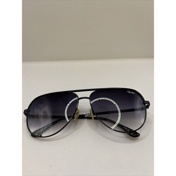 Quay X Desi Australia Black Aviator Sunglasses Gradient Lens High Key Lens CAT.3 main image 5